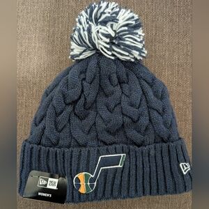 Utah Jazz New Era Women's Cozy Knit Hat w Pom Navy Women Winter